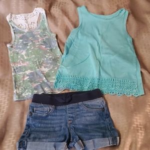 3T tank tops and shorts